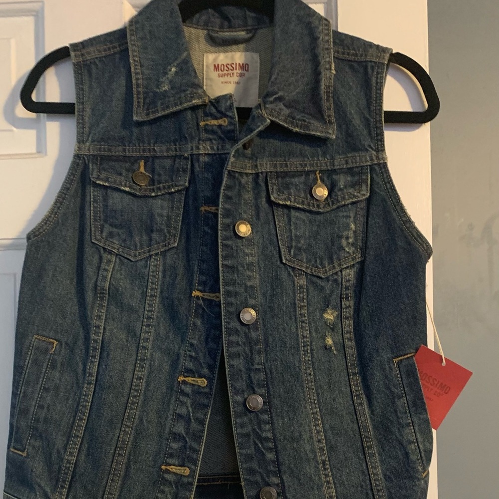 NWT denim vest